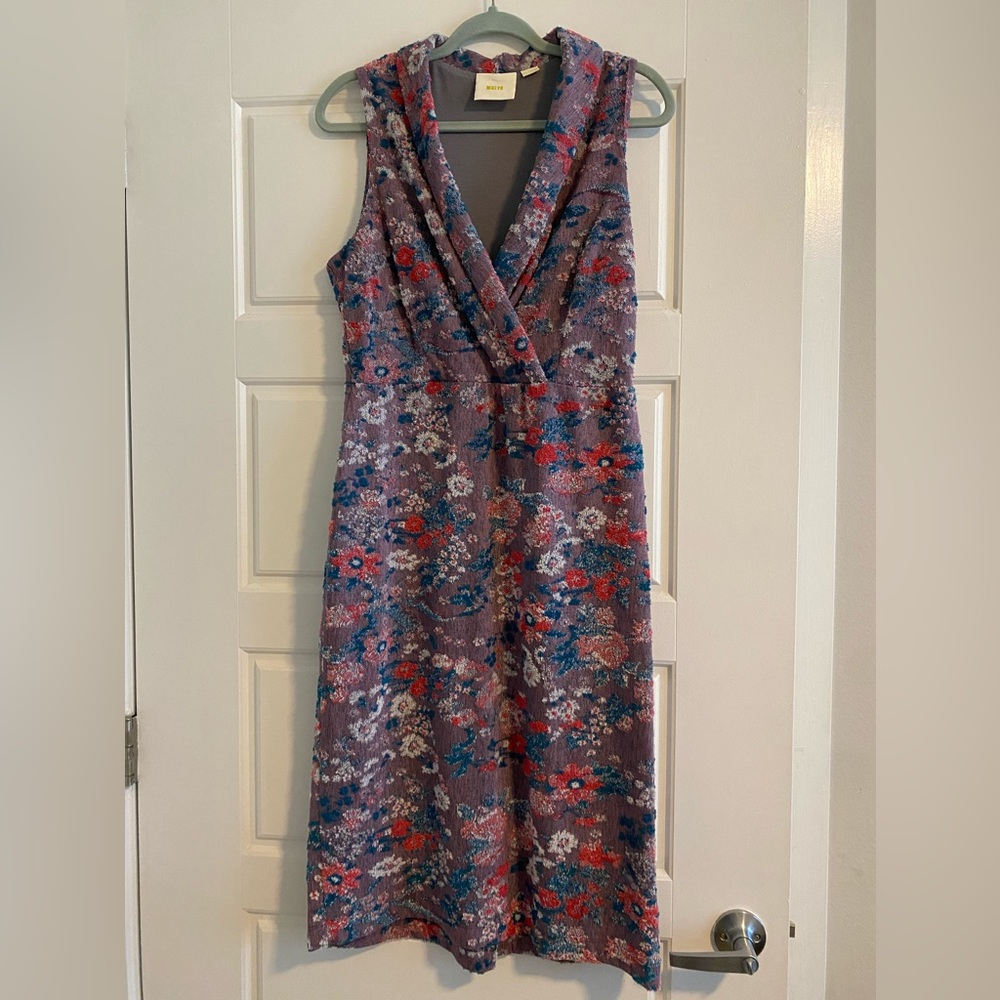 EUC - MAEVE FLORAL JACQUARD DRESS